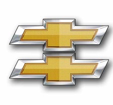 2 Chevrolet Logo 4.7 Wide Each Stickers Decal...