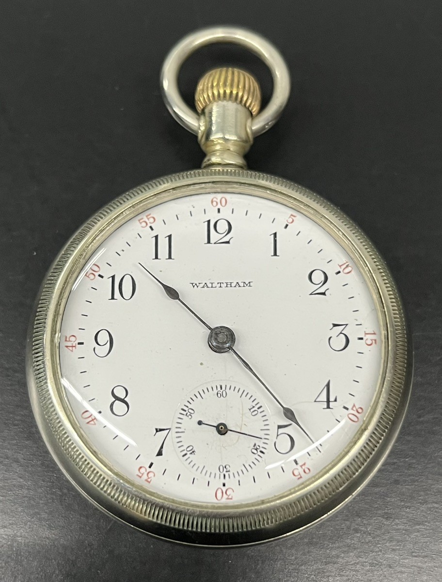 1899 WALTHAM 17J 18S ANTIQUE OPEN FACE POCKET WATCH (MVP035906)
