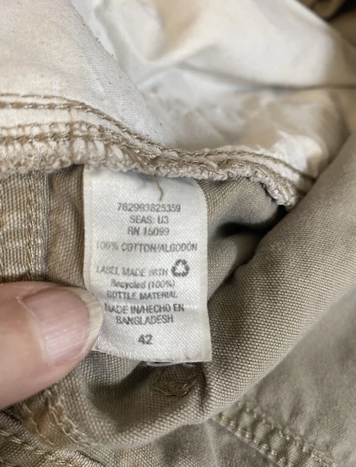 Pantalones Cortos Outdoor Life Para Hombre Talla 42 Caqui Tostado Senderismo Bolsillos Cortos Frente Plano Foto 3 de 4