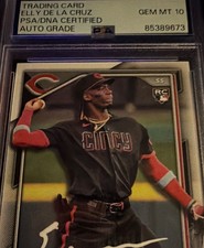 Topps bowman ELLY DE LA CRUZ Cincinnati Reds rookie auto PSA 10 auto🔥