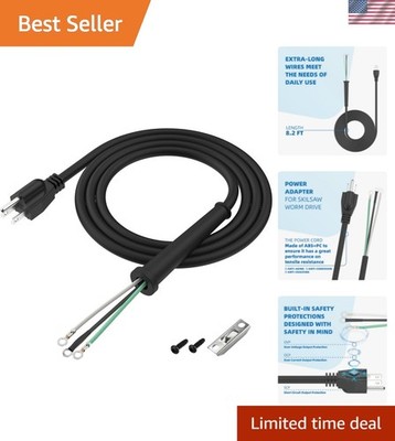Heavy Gauge 8ft Replacement Cord for SKILSAW - Durable Male-to-Female Design