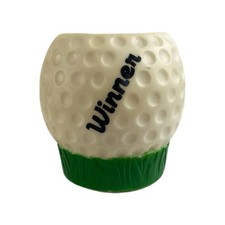 Vintage Golf Ball Shaped Drink Holder / Desk Organizer Winner 4 Tall