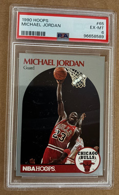 1990 Hoops Michael Jordan #65 Graded PSA 6 EX-MINT HOF Chicago