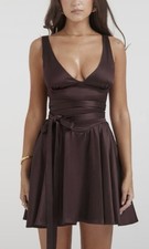 House Of  Cb Shiema Rich Brown Mini Dress