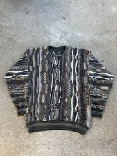 Vintage 90s Coogi Style 3D Knit Sweater. Size Large.