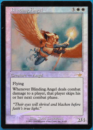 Blinding Angel FOIL Nemesis HEAVILY PLD White Rare CARD (498648) ABUGames - Picture 1 of 2