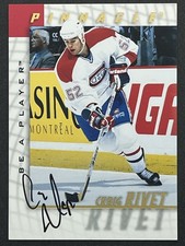 1997-98 Pinnacle Be a Player Craig Rivet Auto #102 Montreal Canadiens