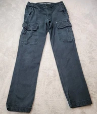 Duluth Trading Co Flex Fire Hose Cargo Pants Mens 32x34 Faded Black Slim Fit
