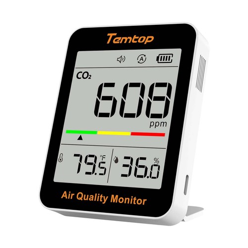 Temtop C1 Indoor Air Quality Monitor CO2 Monitor Temperature Humidity Meter