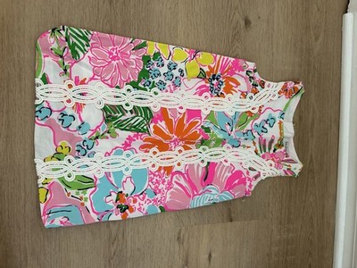 Lilly Pulitzer Target Girls Nosey Posey Colorful Shift Dress Size XS
