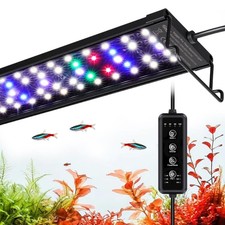 hygger LED Aquarium Light 50W Full Spectrum Timer Remote 10 Colors Fits 48-52in