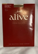 Hanes Alive Full Support Control Top Pantyhose Size F Little color Style 810 NOS