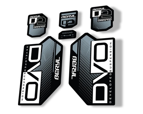 DVO Beryl D2 2019 Fork Suspension Sticker Factory Decal Adhesive White - Picture 1 of 2