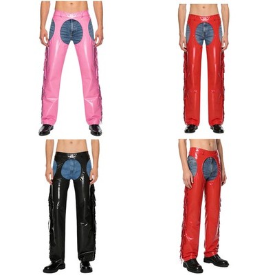 Männer Cowboy-Chaps Jahrgang Unterteile Motorrad Hose Feiertage Outfits Offen