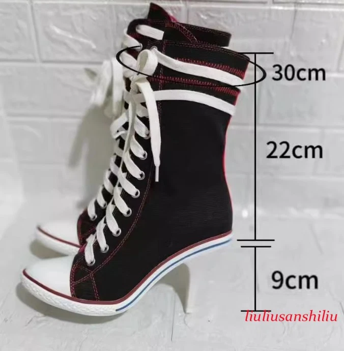 Womens Stiletto Ankle Boot High Heels Pumps Lace Up Sneakers Shoes Party Shoes