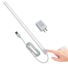 Under Cabinet Lighting with Touch Dimmer , 17" Plug in Under Counter Lights f...
