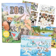 Create your Zoo sticker book wild animals zoo animal stickers activity book NEW