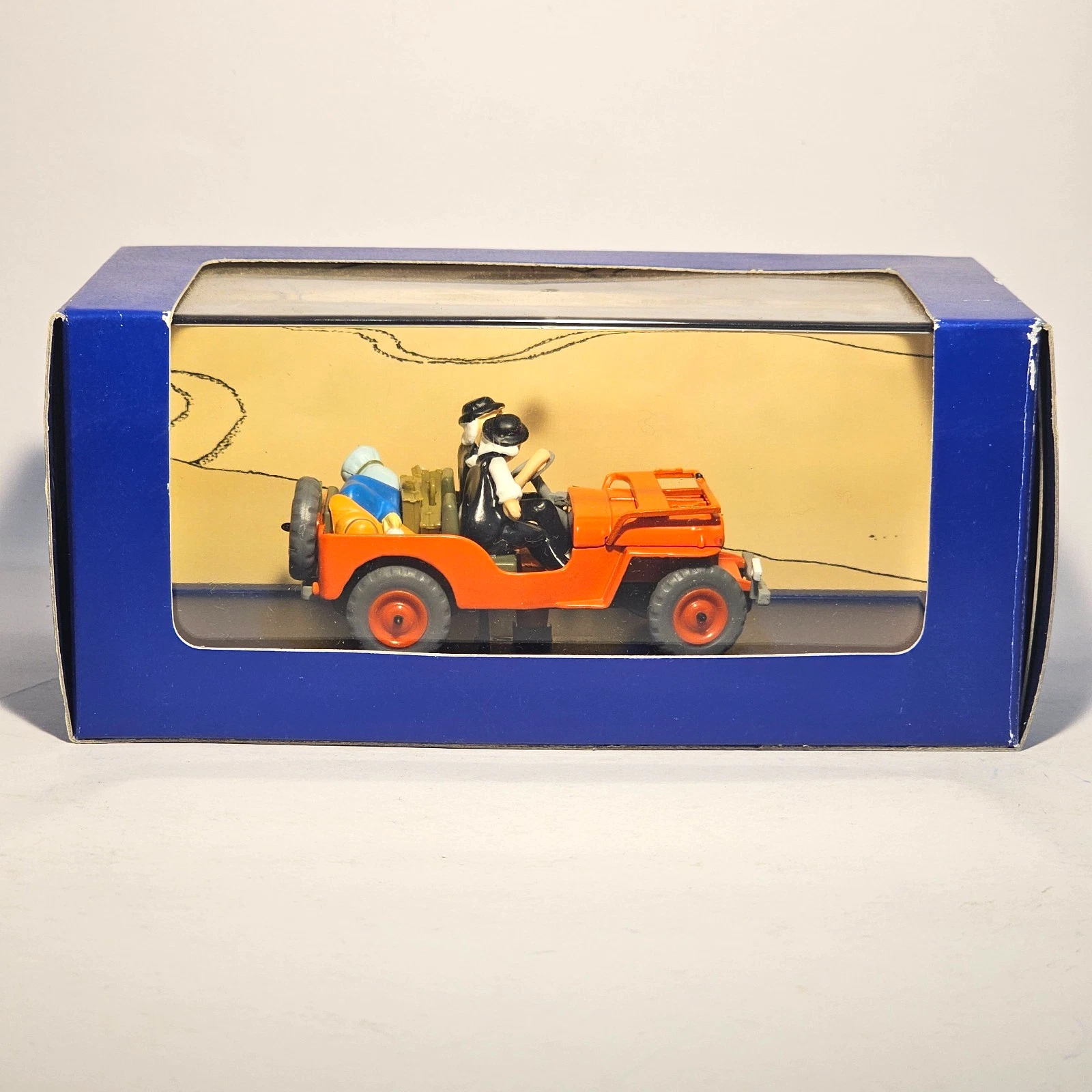 Voiture Miniature Tintin La Jeep rouge de Tintin au Pays de l'Or noir 1940
