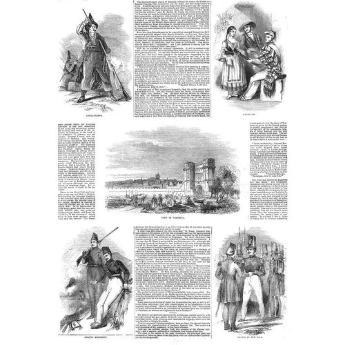 SPAIN Scenes from the Uprising against Espartero - Antique Print 1843