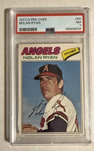 1977 O-PEE-CHEE #65 Nolan Ryan PSA 7 NM California Angels