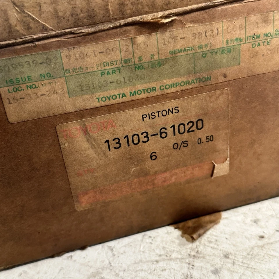 6-New OEM Toyota 1310361020 Land Cruiser 75-88 2F Engine Pistons +.050 Oversize - Image 2 of 4