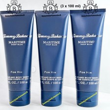 Tommy Bahama MARITIME DEEP BLUE 3.4 oz Body wash shower gel Brand New 3x100 ml