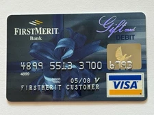FirstMerit Bank Debit Gift Card▪️2008 Exp▪️Unsigned▪️USA▪️No Value