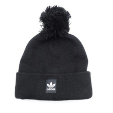 adidas Originals Pom Pom Fleece Lined Beanie Hat Unisex Adult BS0860 Black