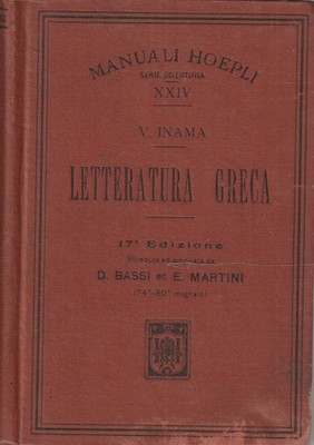 Griechische Literatur von Vigil Inama - Hopeli Handbücher