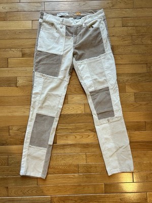 Anthropologie PILCRO and the Letterpress Patchwork Corduroy pants Beige/Ivory 28