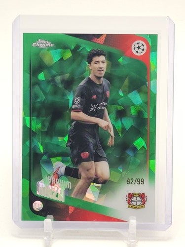 IBRAHIM MAZA 2025-26 TOPPS CHROME UCC GREEN SAPPHIRE /99 #72 BAYER Q5332