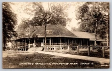 Dancing Pavilion Riverview Park Tiffin Ohio OH 1909 Real Photo RPPC