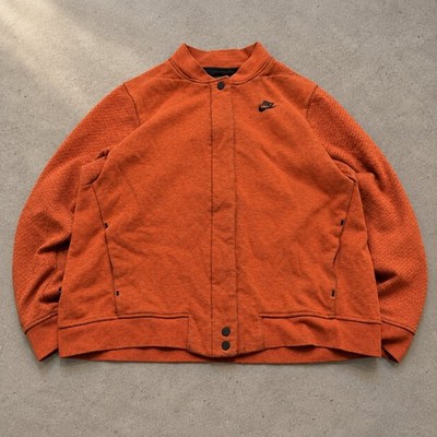 Nike Tech Fleece Destroyer Jacket Orange Full Zip Bomber Women's
