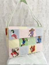 VTG 70 s Beatrix Potter Diaper Bag Baby Handmade Needlepoint Completed Gift