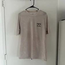 Billabong UV Surf Shirt Men’s L Tan Loose Fit Rashguard UPF Sun Protection