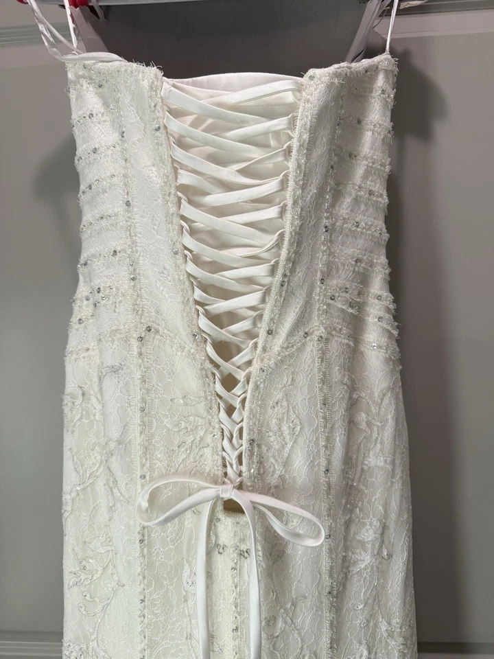 Justin Alexander Ivory Woman’s Wedding Dress Size 10 - Image 4 of 4