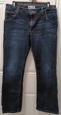 Boys' Wrangler Jeans Dark Wash Classic Boot Cut Size 16 Husky