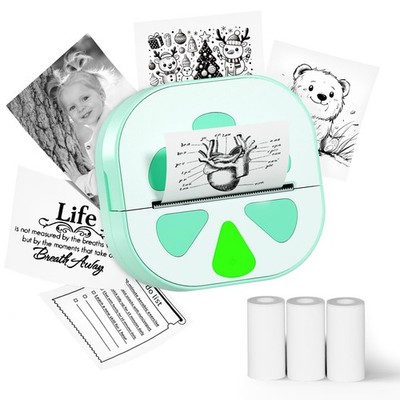 Sticker Printer, Print Pods Mini Bluetooth mini printer, Green 
