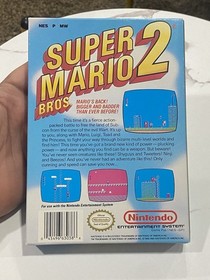 Super Mario Bros 2 Nintendo NES SMB2 Cib Game Cartridge Authentic Near Mint Box