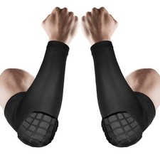 2 PCS Elbow Pads Padded Compression Arm Sleeves For Basketball Volleyball