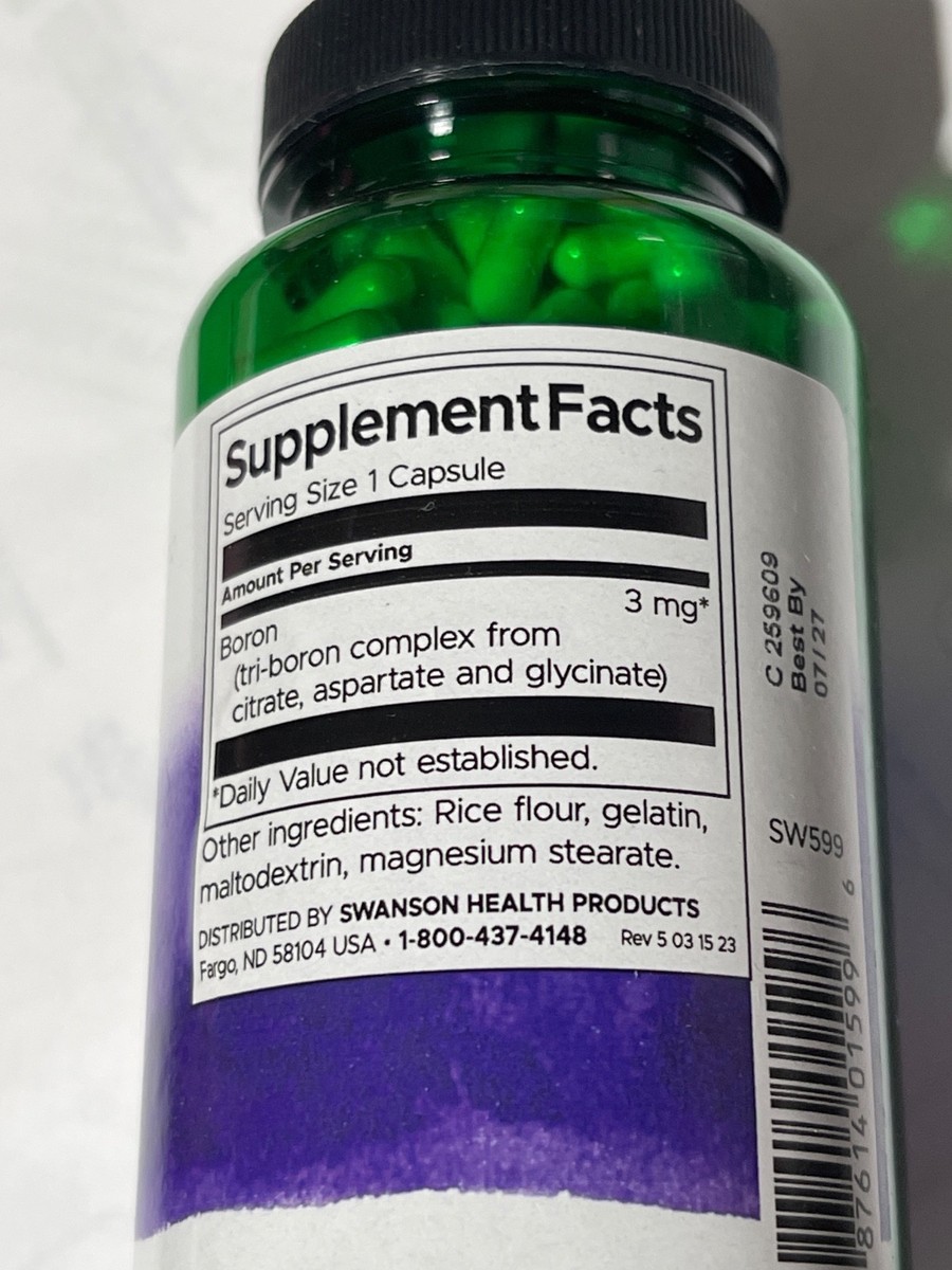 Triple Boron Complex, 3 mg, 250 Caps, Support for Bones & Brain