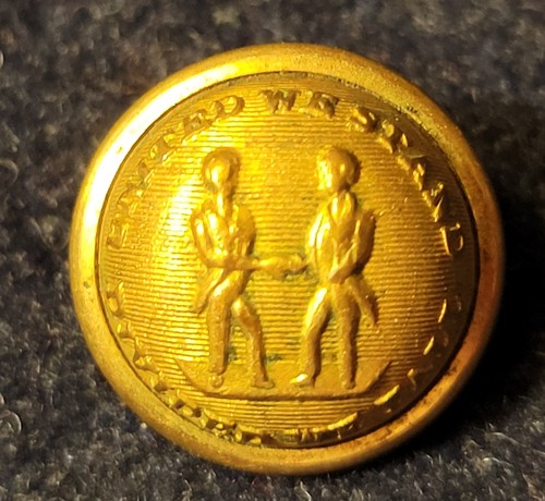 CIVIL WAR STAFF TYPE STATE OF KENTUCKY SEAL CONFEDERATE BUTTON ALBERT# KY-1-Dv