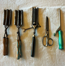 Vintage 1900 s hair tools, hair crimpers, cur...