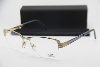 NEW ANDY WOLF 4284 COL. 003 GOLD BLUE GUNMETAL AUTHENTIC EYEGLASSES 53-17