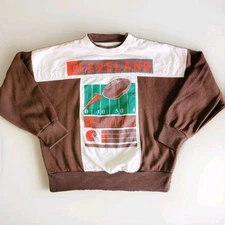 VTG 90s NFL Cleveland Browns Winning streak Crewneck Sweatshirt Rare Size Medium