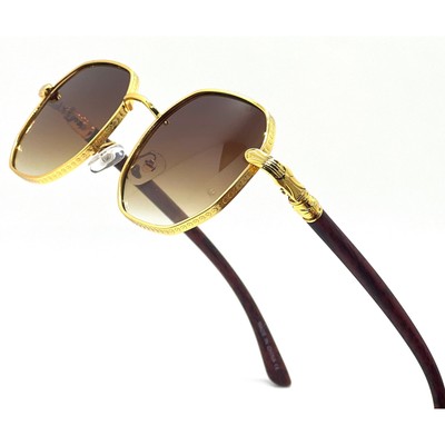 Men Sunglasses Brown Gradient Lens Hip Hop Street Wear Trendy Round Classic New