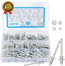 620Pcs Pop Rivets Assortment Kit 14 Sizes Aluminum Blind Rivets