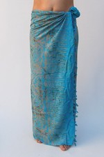NEW PREMIUM QUALITY TURQUOISE SARONG PAREO BEACH POOL WRAP SWIM COVER / sa332P