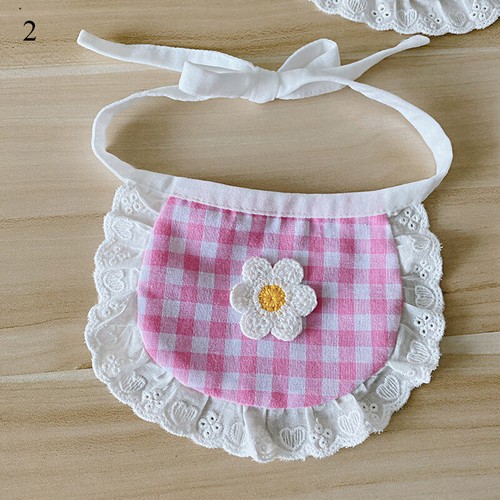 Dog Bandana Scarf Collar Triangular Bandage Plaid Washable Bib Cat Neckerchief ∠ - Picture 14 of 20