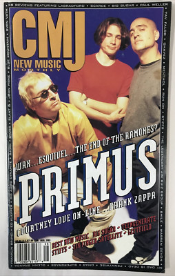 CMJ MAGAZINE-AUG 1995-PRIMUS-WAX-ESQUIVEL-BIG SUGAR-FRANK ZAPPA-STIFFS ...